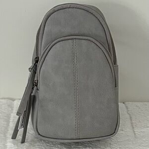 Sonoma Goods for Life Acosta Sling Bag Vegan Leather, Gray, New